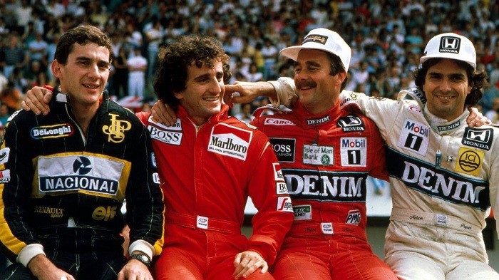 Senna, prost, Mansell e Piquet. 