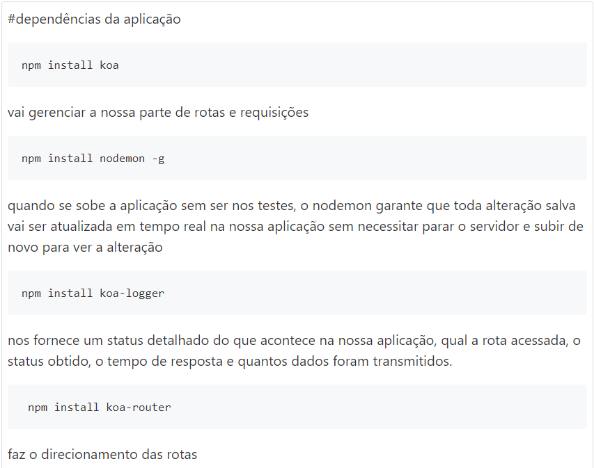 dependencias da aplicação.md hosted with ❤ by GitHub